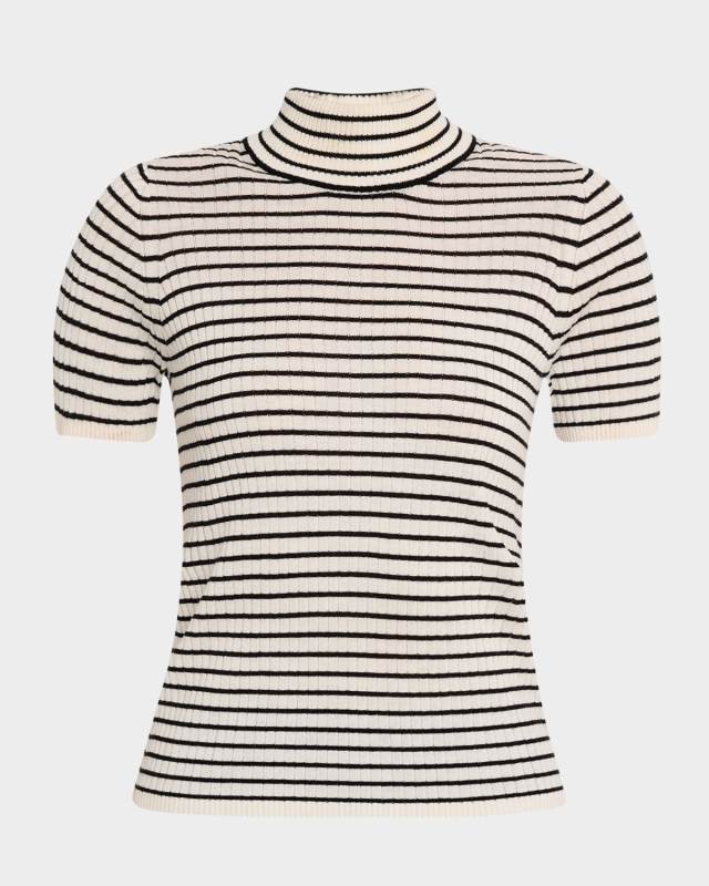 Fiemme Striped Mock-Neck Sweater